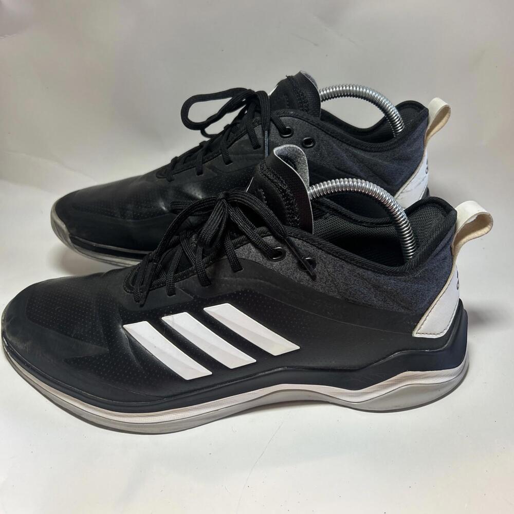 Adidas Men's Speed Trainer 4 Baseball Shoe, Black/Crystal White/Carbon, 10.5 M